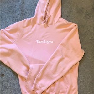 A pink “thank you” Hoodie :)